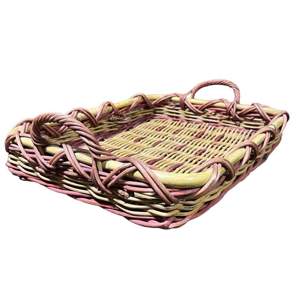 3/$15 Wicker Rectangular Basket with Handles